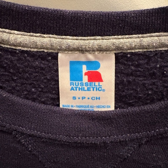 Russell Athletic Navy Crewneck with UVIC Logo - Picture 3 of 3